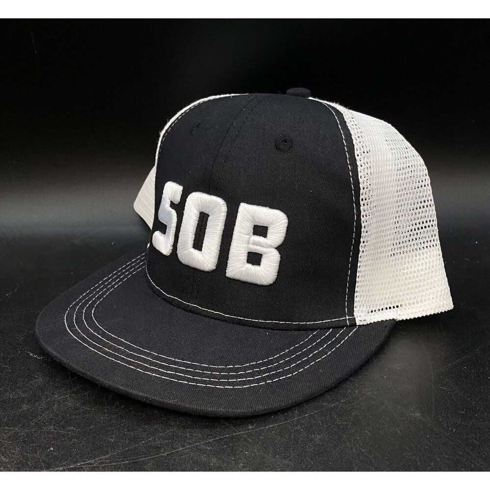 SOB Subaru Of Bend Oregon Snapback Mesh Trucker Hat Black White
